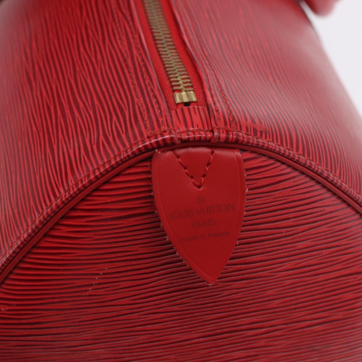 LOUIS VUITTON Epi Keepall 45 Boston Bag Red M42977 LV Auth 195542A