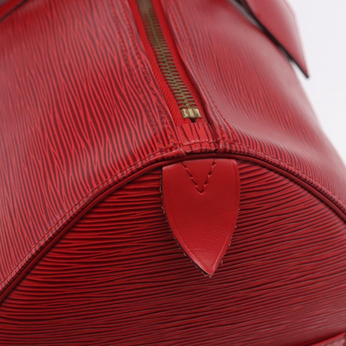 LOUIS VUITTON Epi Keepall 45 Boston Bag Red M42977 LV Auth 195542A