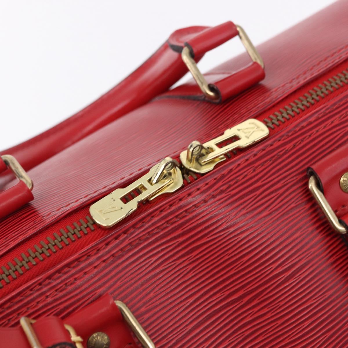 LOUIS VUITTON Epi Keepall 45 Boston Bag Red M42977 LV Auth 195542A