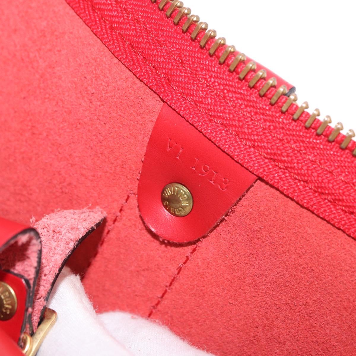 LOUIS VUITTON Epi Keepall 45 Boston Bag Red M42977 LV Auth 195542A