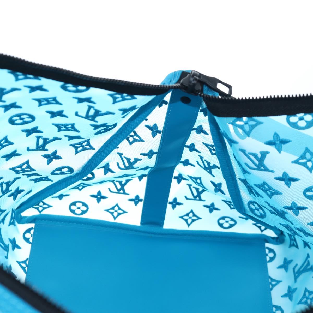 LOUIS VUITTON Monogram Mesh Keepall Triangle 50 Turquoise M45048 Auth 195543SAM