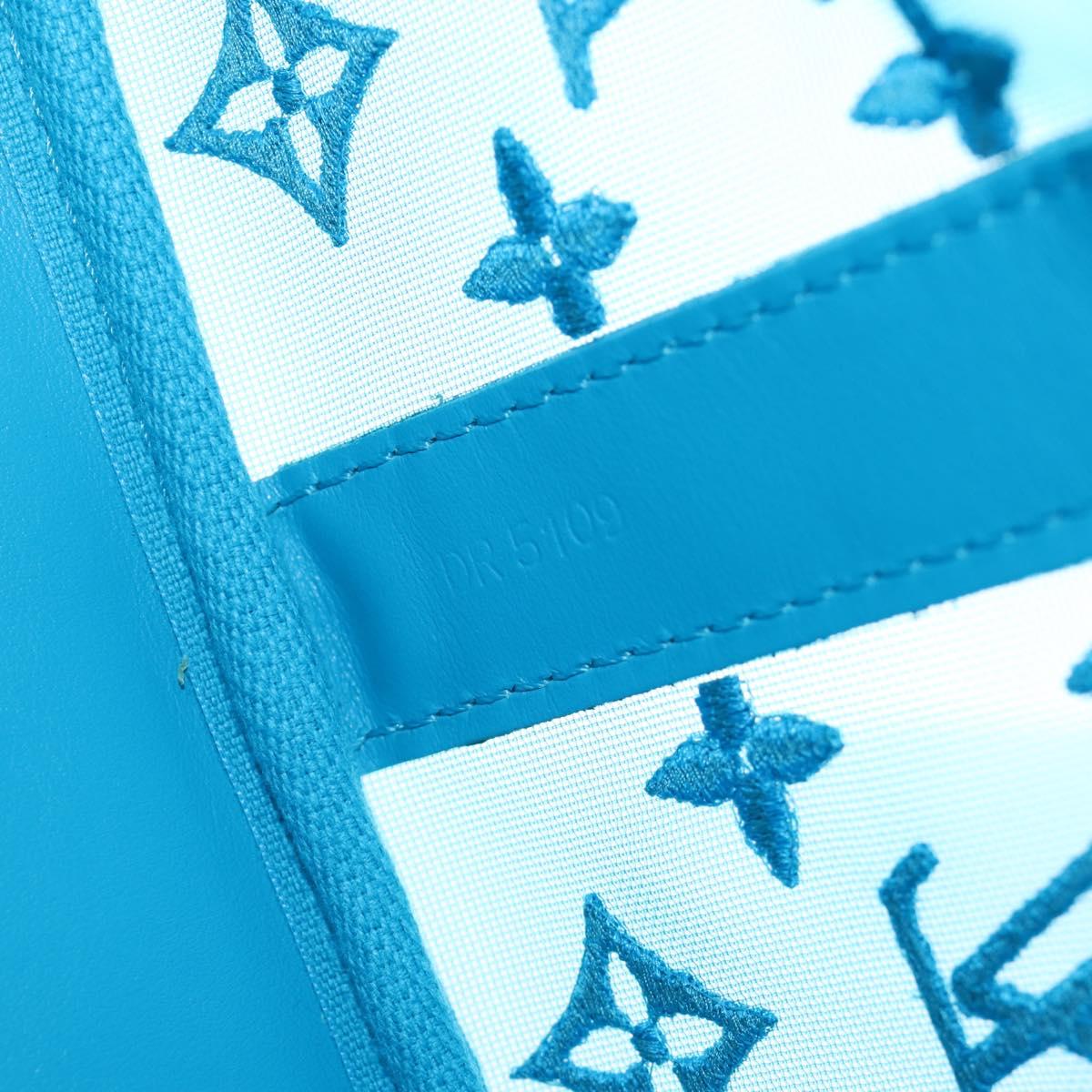 LOUIS VUITTON Monogram Mesh Keepall Triangle 50 Turquoise M45048 Auth 195543SAM