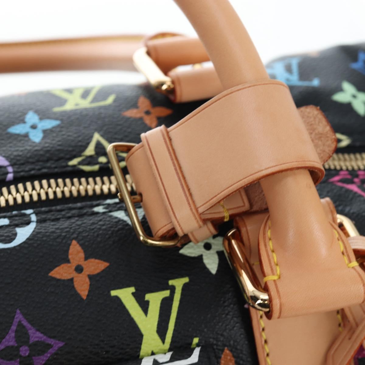 LOUIS VUITTON Monogram Multicolor Keepall 45 Bag Black M92640 Auth 195545SV