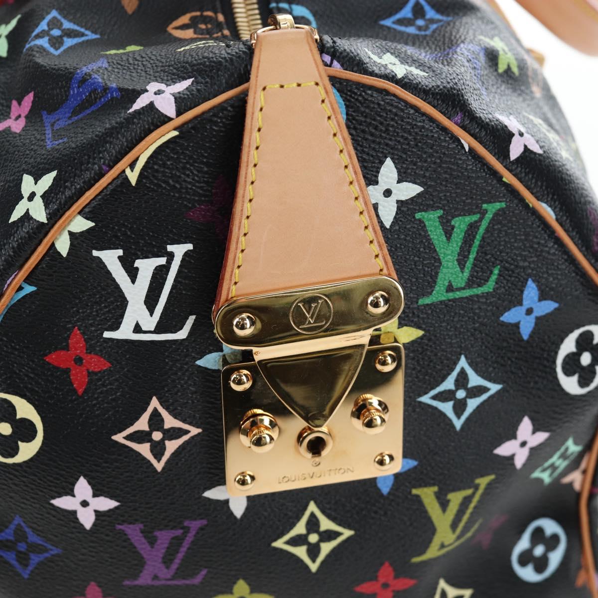 LOUIS VUITTON Monogram Multicolor Keepall 45 Bag Black M92640 Auth 195545SV