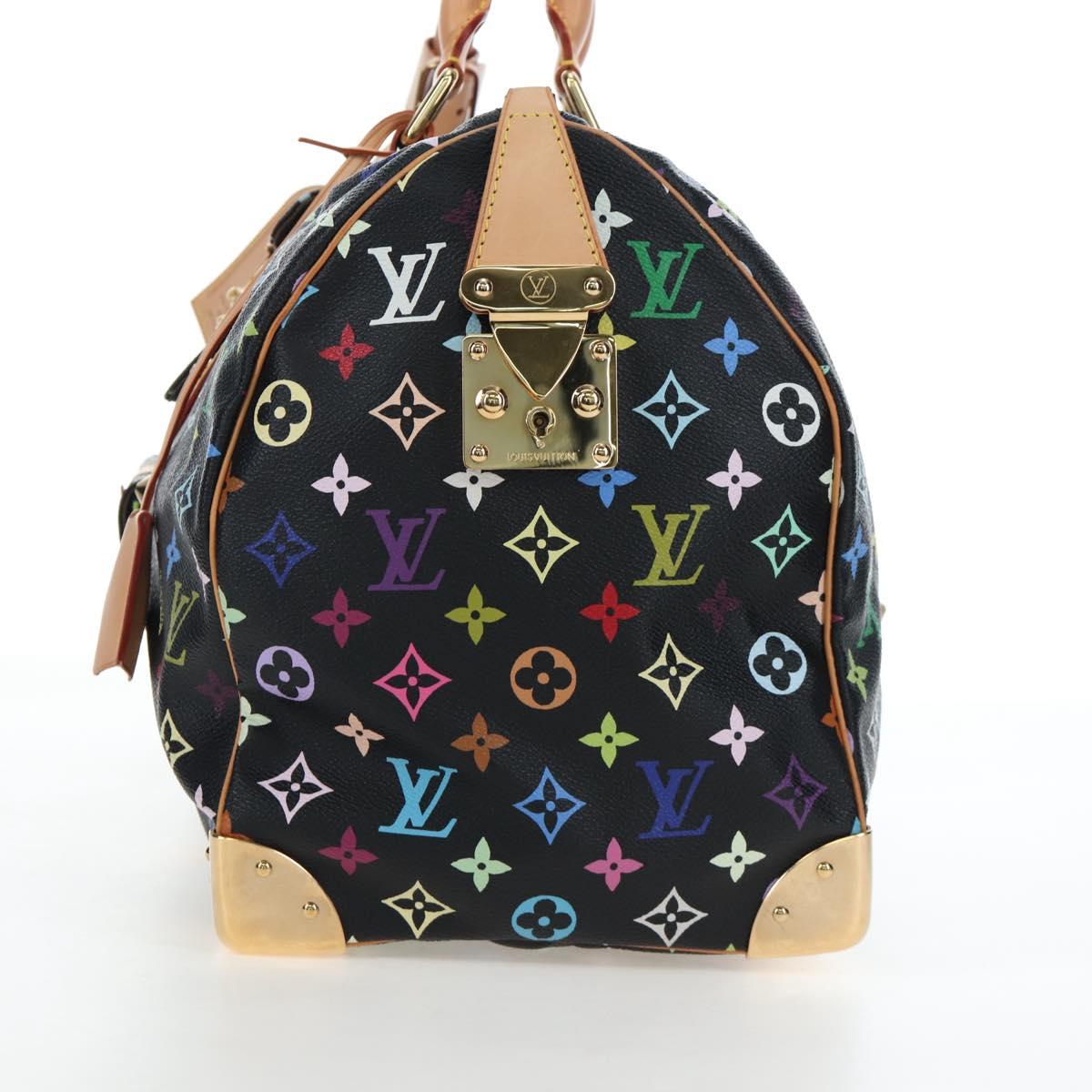 LOUIS VUITTON Monogram Multicolor Keepall 45 Bag Black M92640 Auth 195545SV