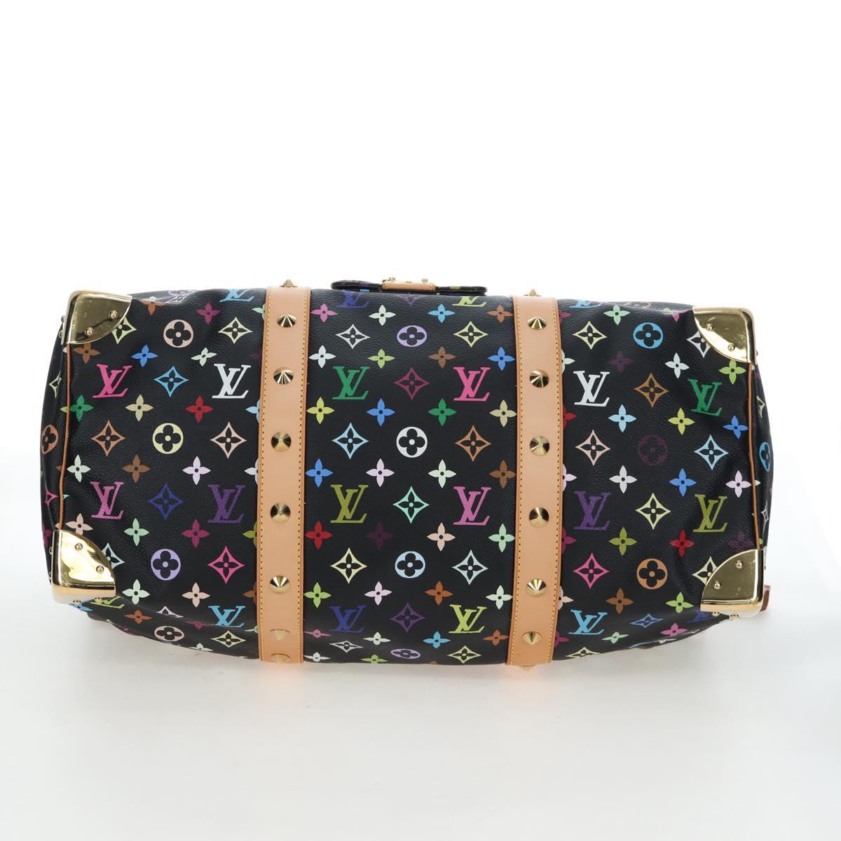 LOUIS VUITTON Monogram Multicolor Keepall 45 Bag Black M92640 Auth 195545SV