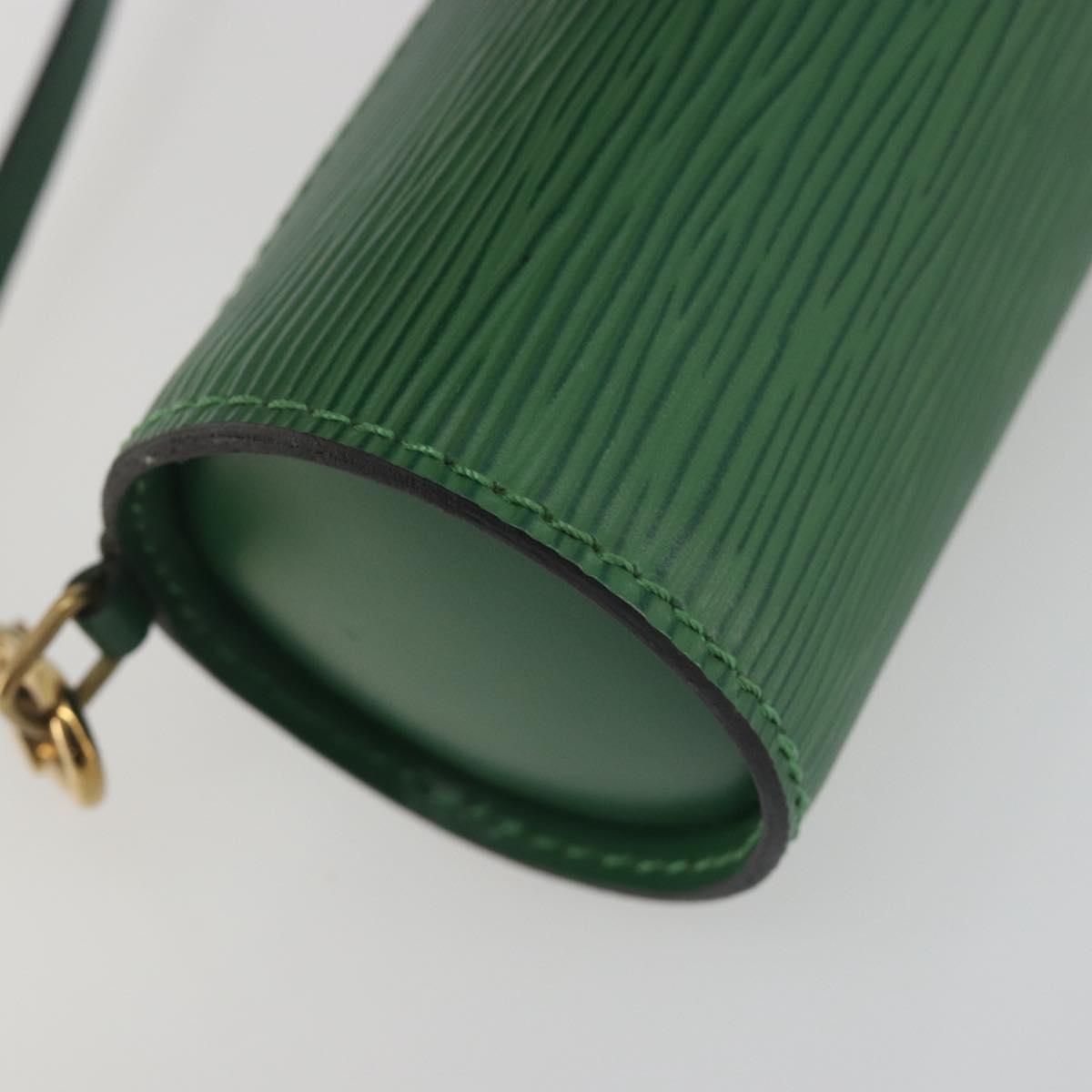 LOUIS VUITTON Epi Soufflot Pouch Green LV Auth 195554A