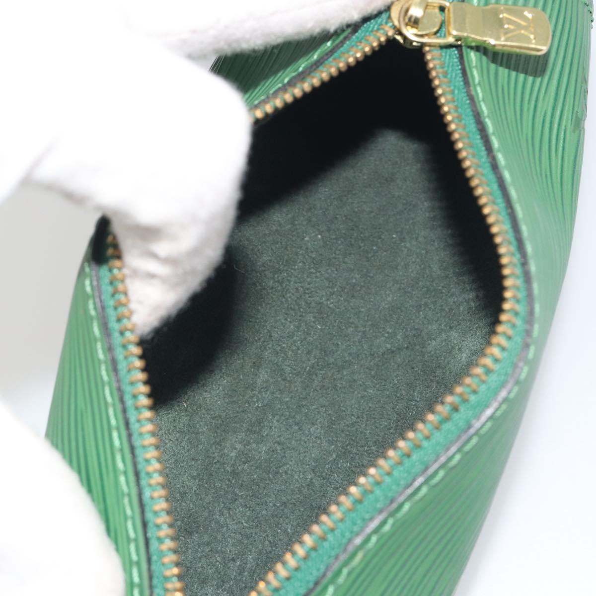 LOUIS VUITTON Epi Soufflot Pouch Green LV Auth 195554A