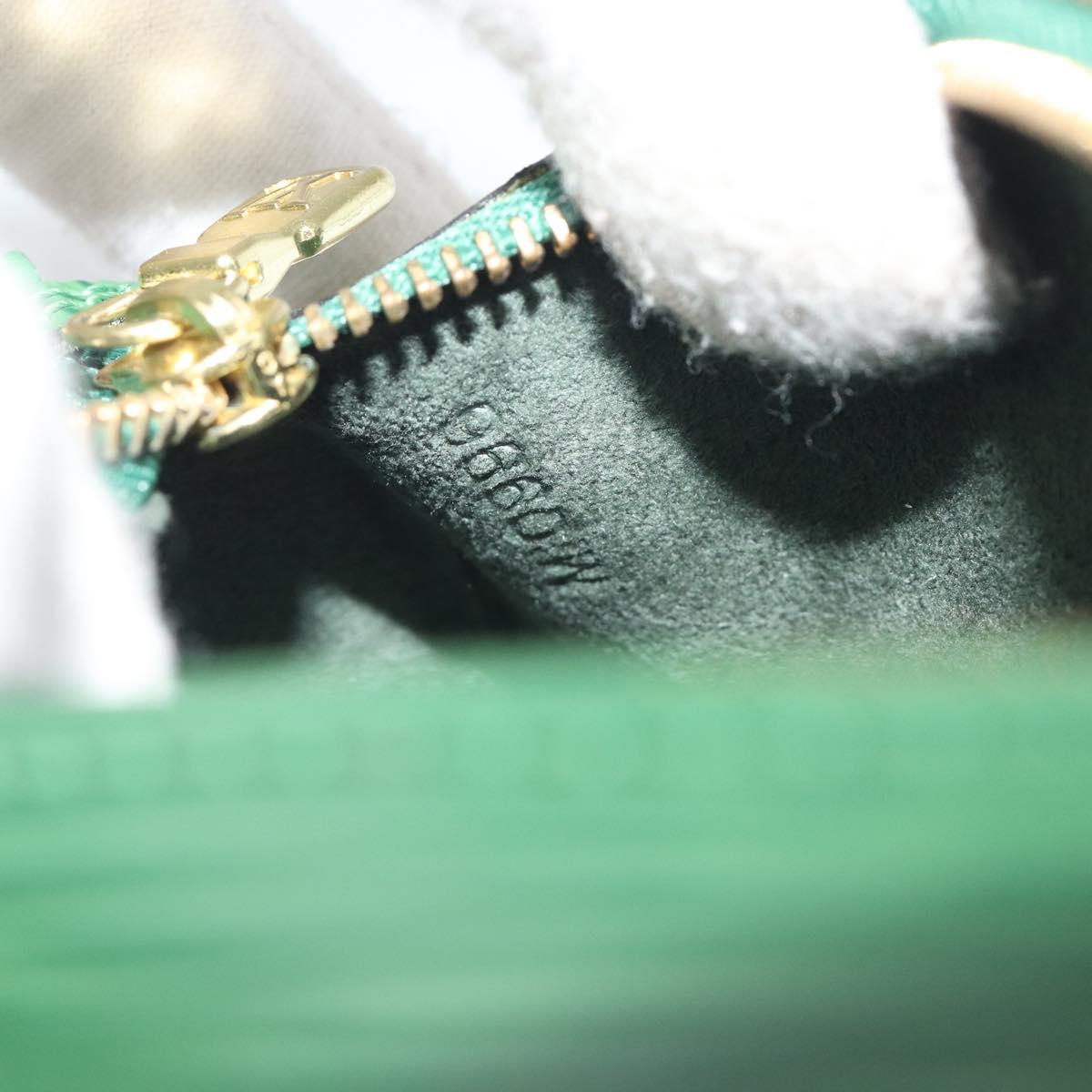LOUIS VUITTON Epi Soufflot Pouch Green LV Auth 195554A