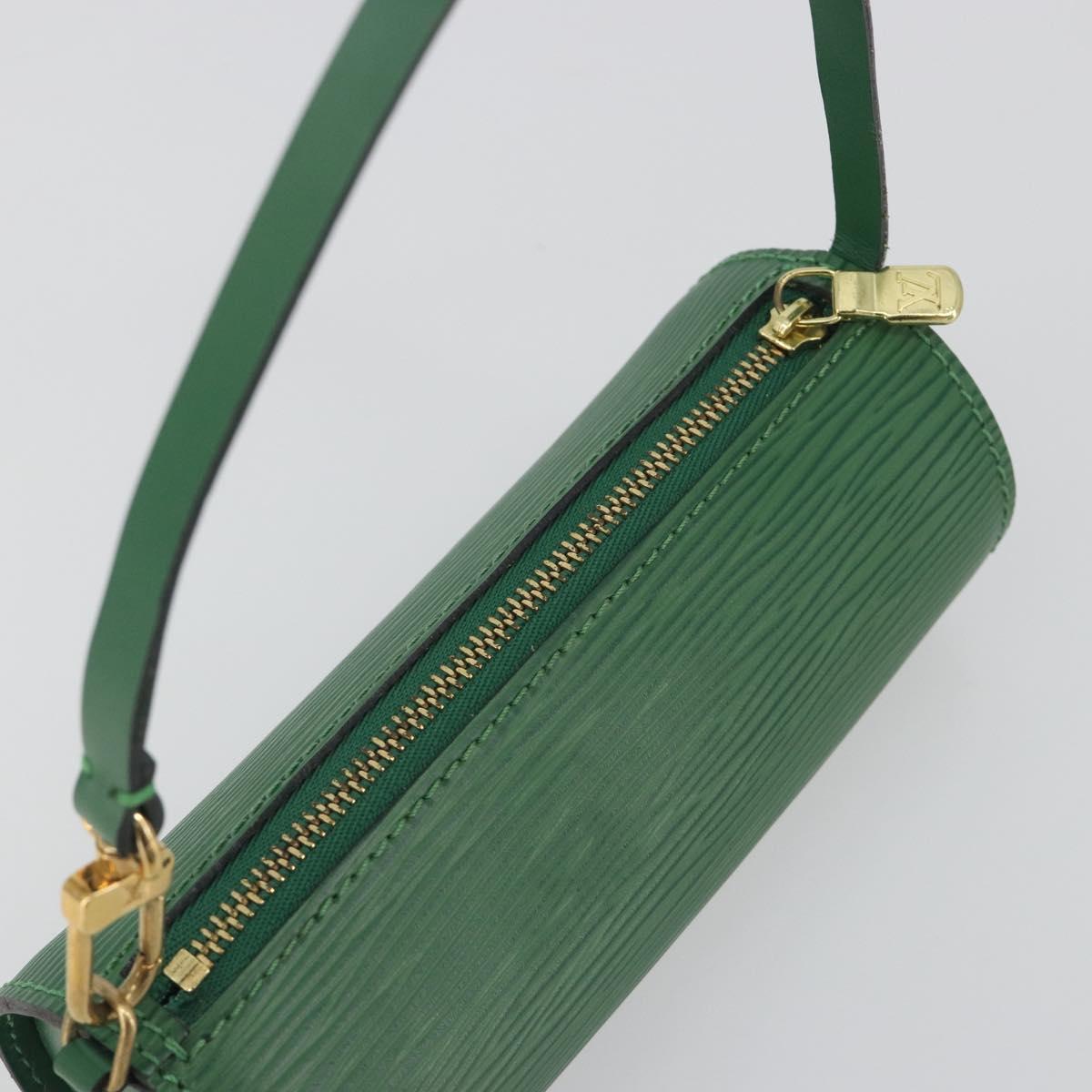 LOUIS VUITTON Epi Soufflot Pouch Green LV Auth 195554A