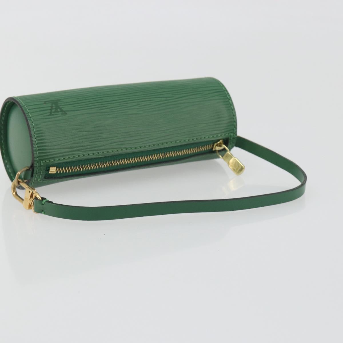 LOUIS VUITTON Epi Soufflot Pouch Green LV Auth 195554A