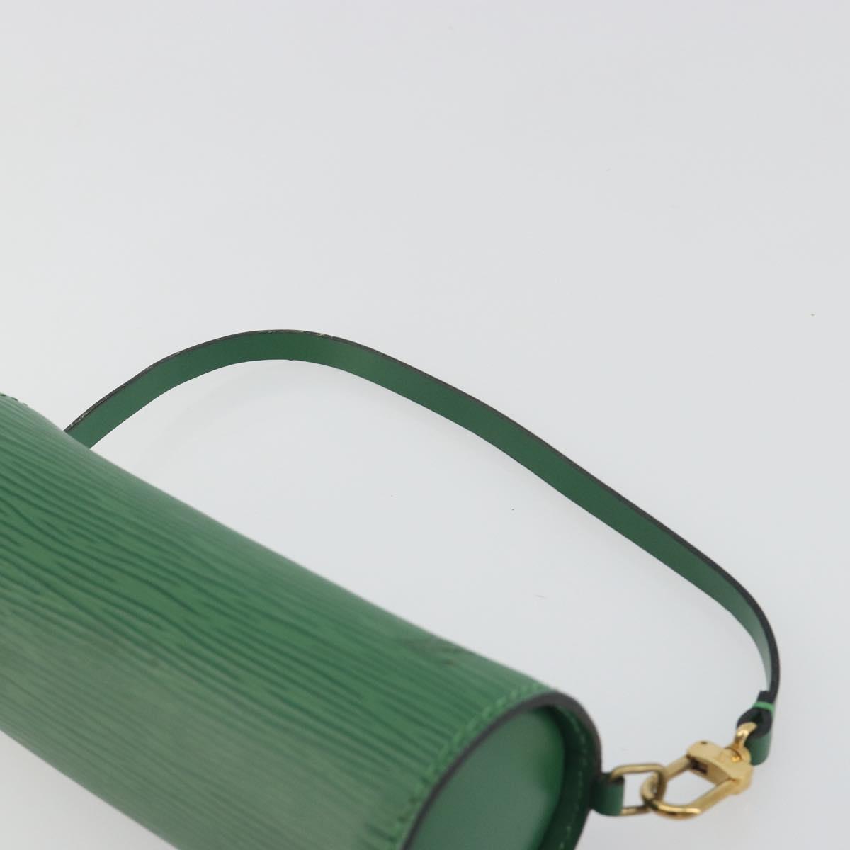 LOUIS VUITTON Epi Soufflot Pouch Green LV Auth 195554A