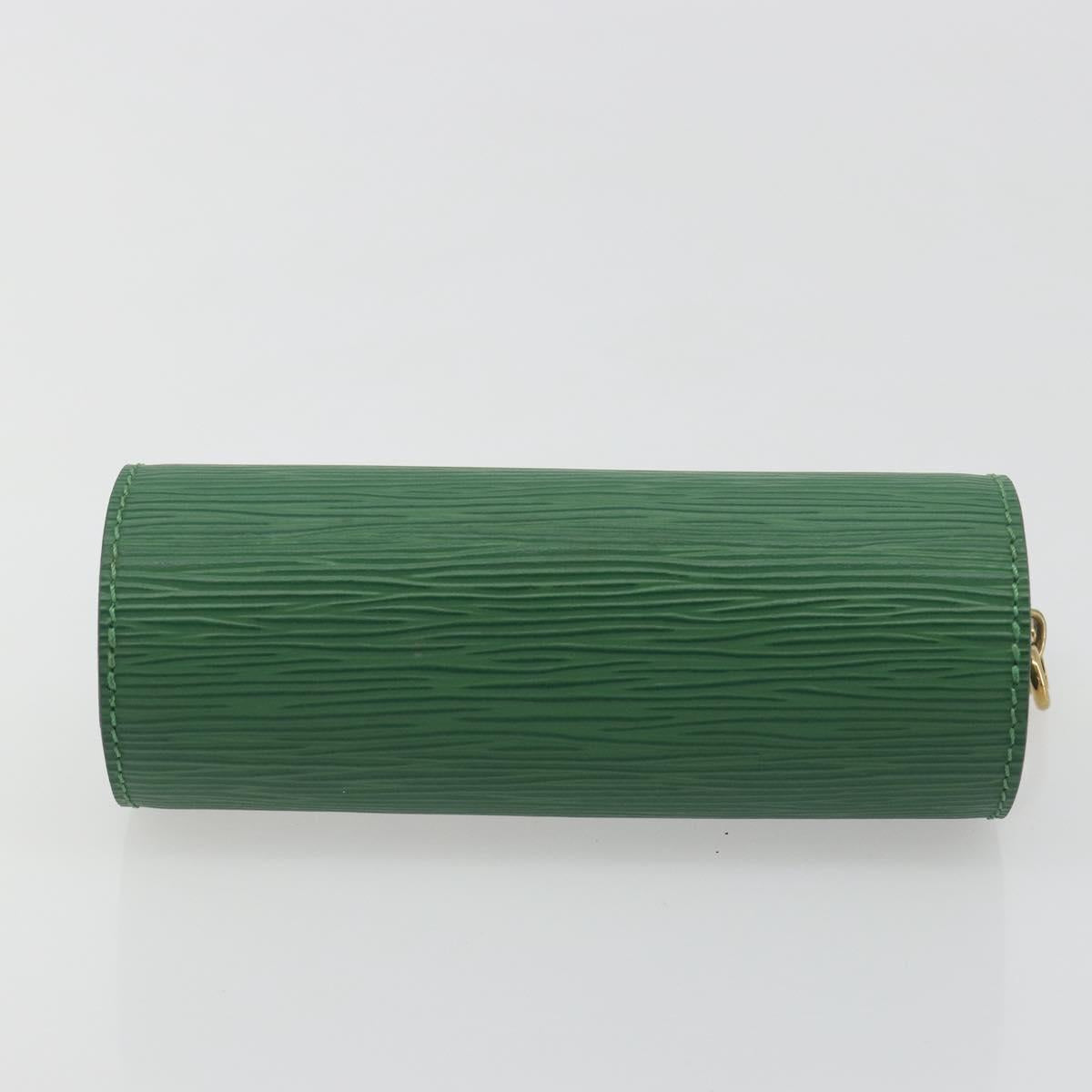 LOUIS VUITTON Epi Soufflot Pouch Green LV Auth 195554A