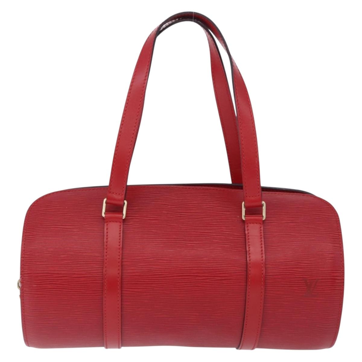 LOUIS VUITTON Epi Soufflot Hand Bag Red M52227 LV Auth 195555V