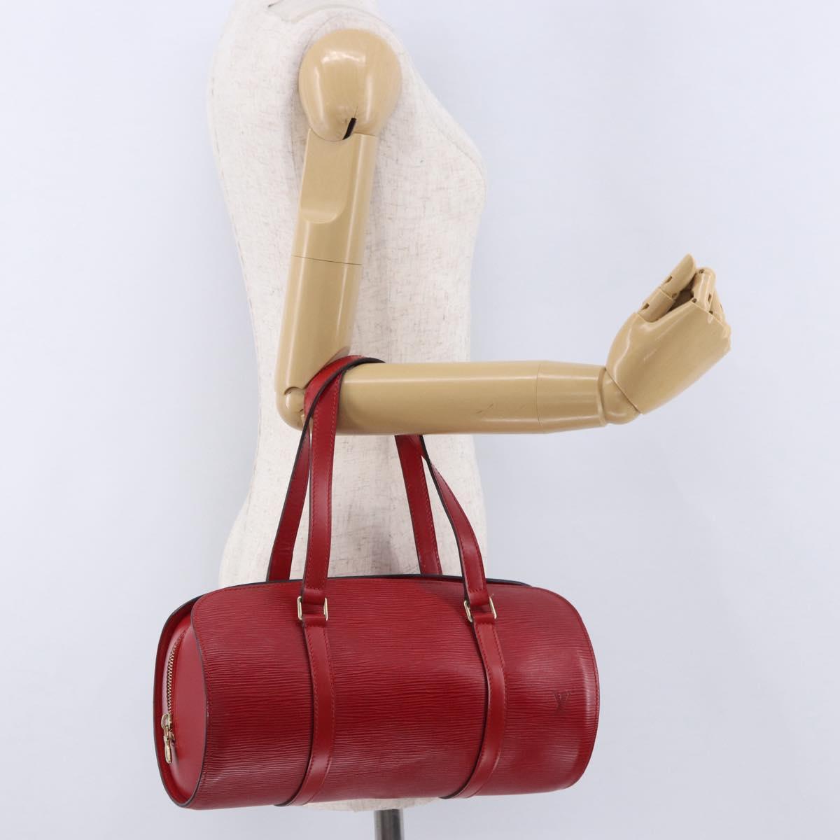 LOUIS VUITTON Epi Soufflot Hand Bag Red M52227 LV Auth 195555V