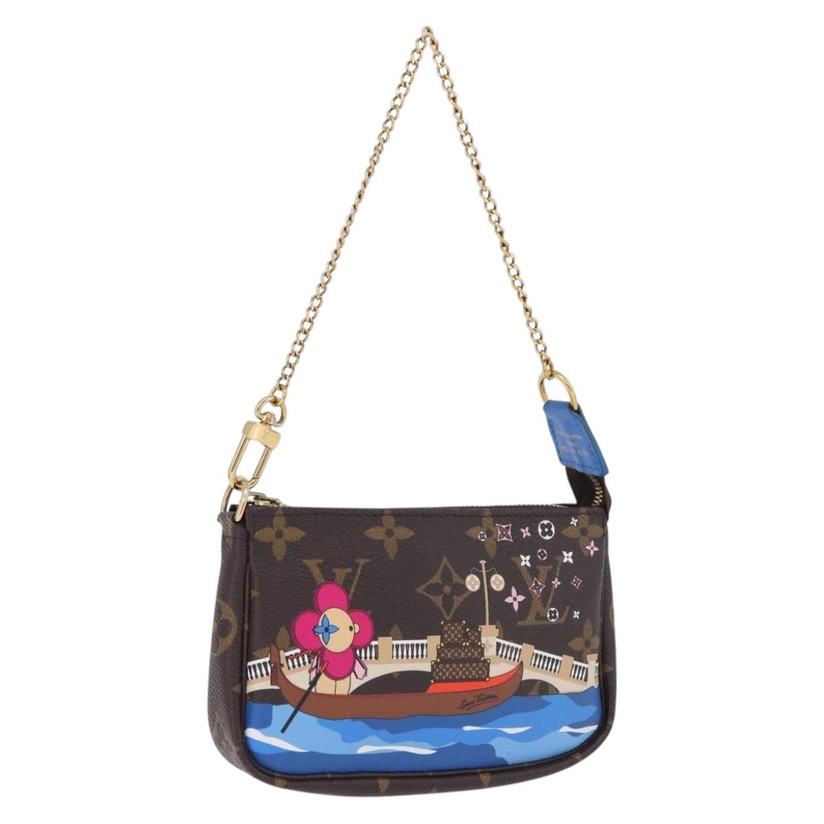 LOUIS VUITTON Monogram Vivienne Mini Pochette Accessoires M68489 Auth 195558M