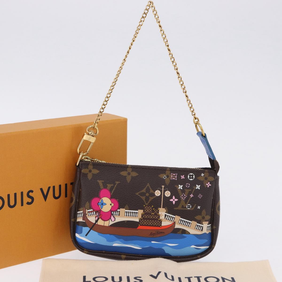 LOUIS VUITTON Monogram Vivienne Mini Pochette Accessoires M68489 Auth 195558M