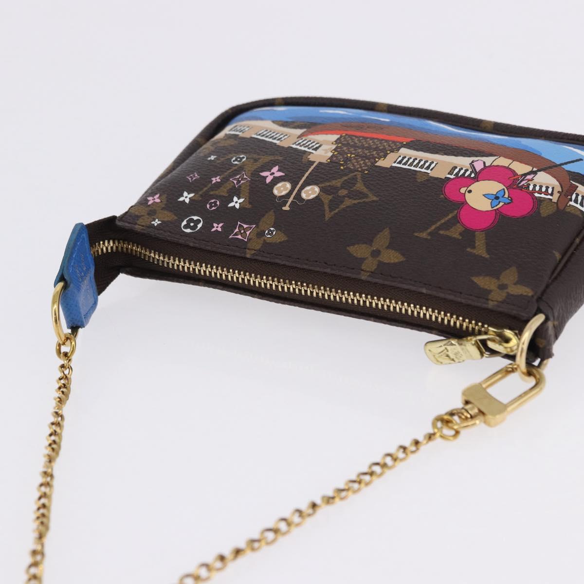 LOUIS VUITTON Monogram Vivienne Mini Pochette Accessoires M68489 Auth 195558M