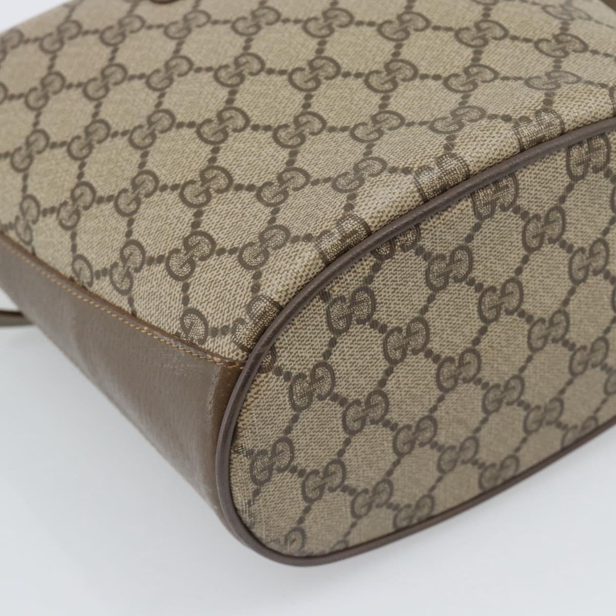 GUCCI GG Supreme Web Sherry Line Bag PVC Beige Gold 904 02 081 Auth 195570