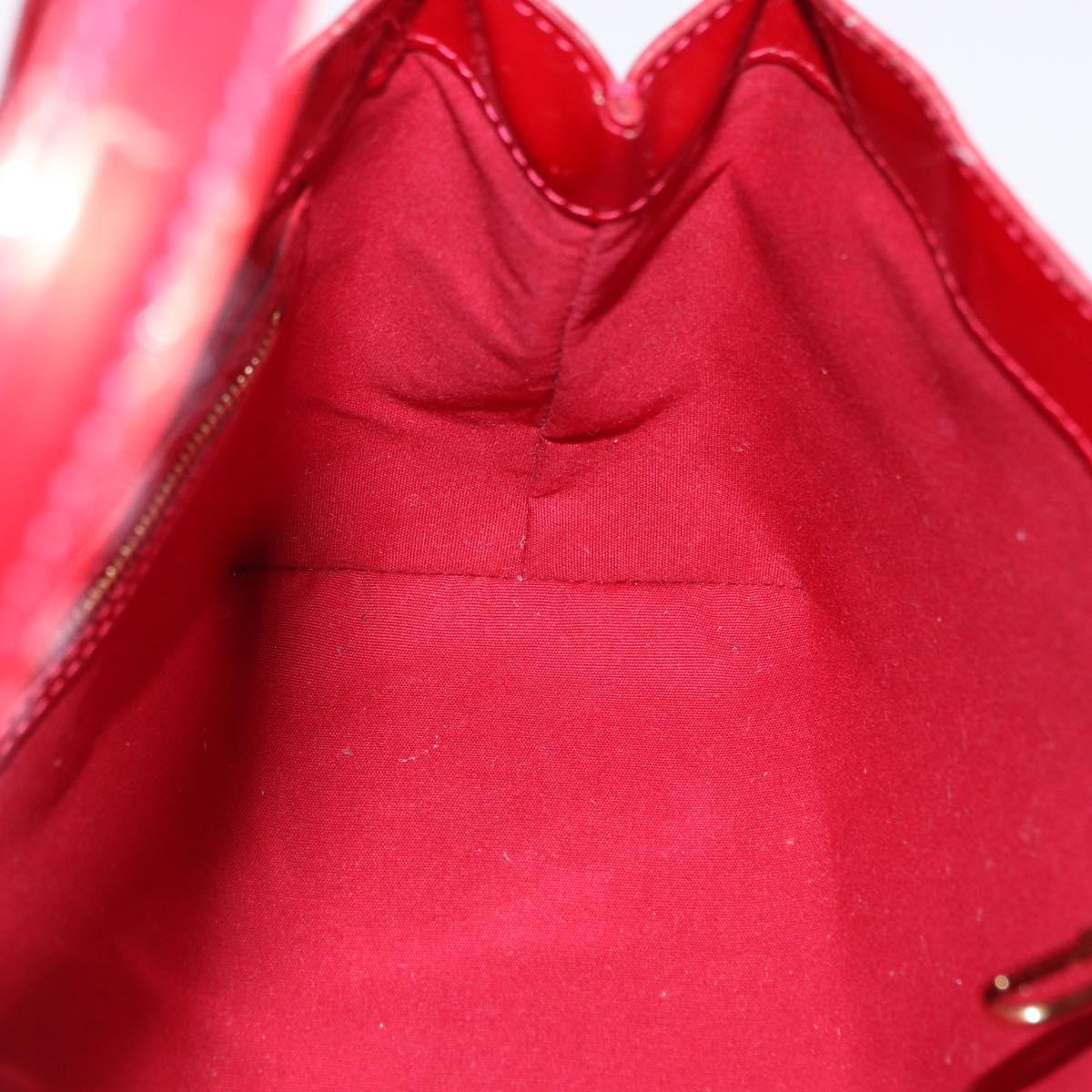 LOUIS VUITTON Monogram Vernis Wilshire PM Bag Pomme D'amour M93642 Auth 195573