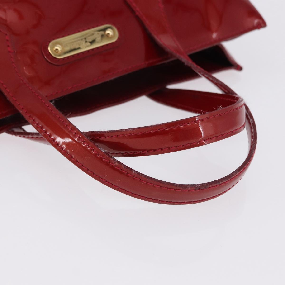 LOUIS VUITTON Monogram Vernis Wilshire PM Bag Pomme D'amour M93642 Auth 195573