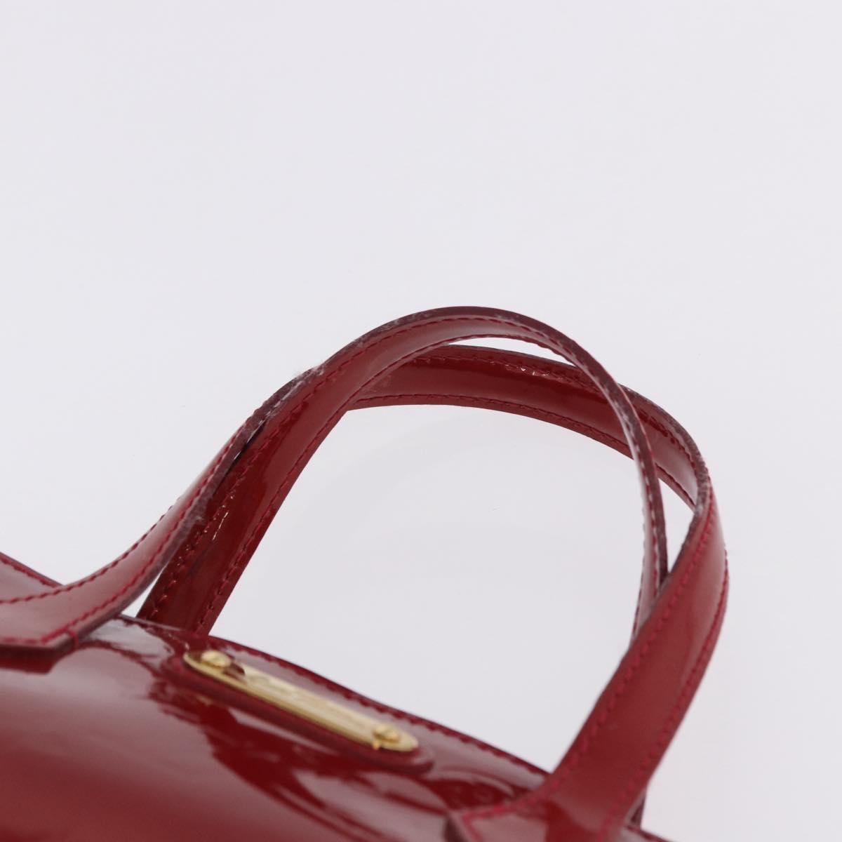 LOUIS VUITTON Monogram Vernis Wilshire PM Bag Pomme D'amour M93642 Auth 195573