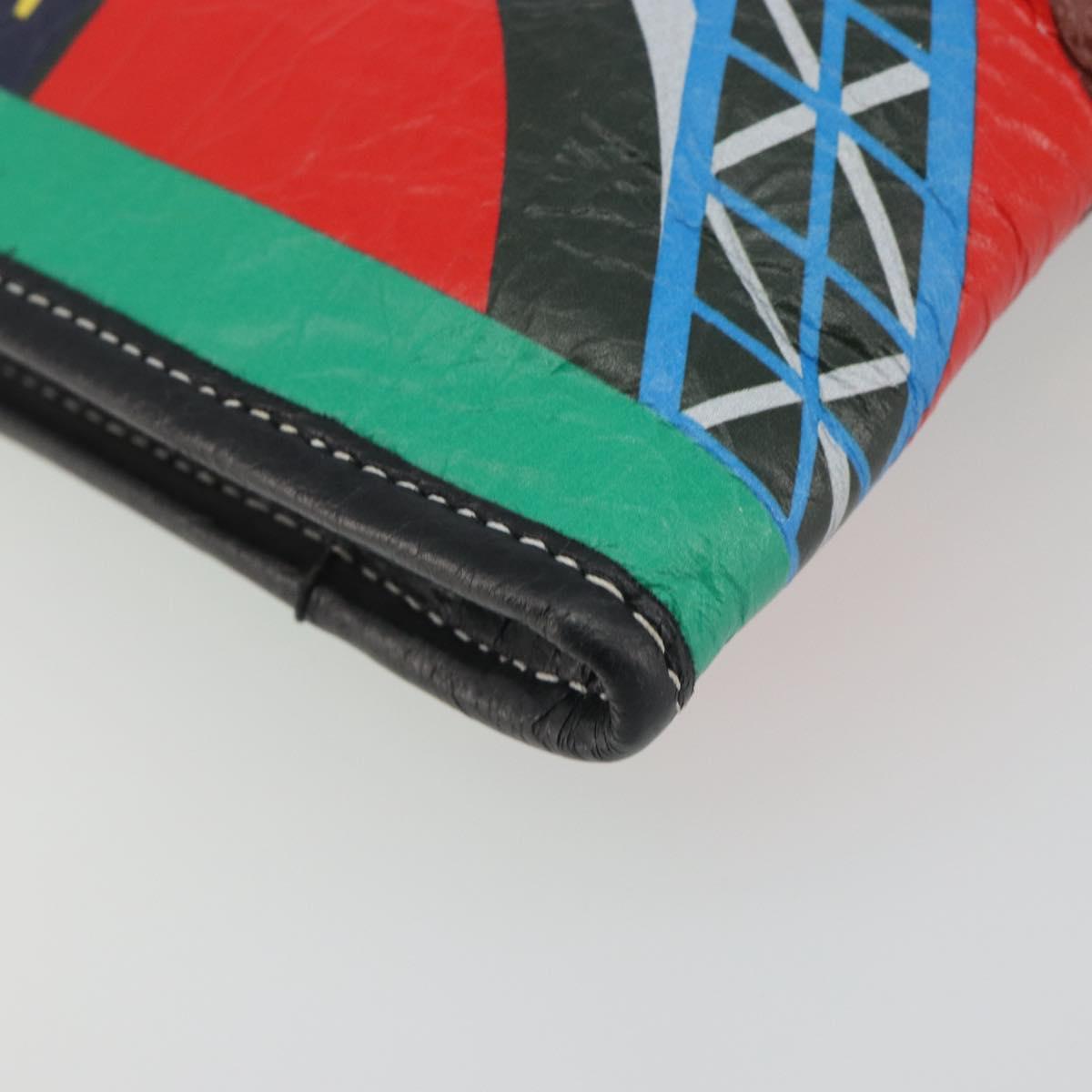 BALENCIAGA Clutch Bag Leather Green Silver 476046 Auth 195575A