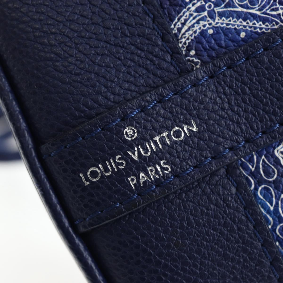 LOUIS VUITTON Monogram Bandana Randonnee PM Bag Blue M20562 LV Auth 195579M