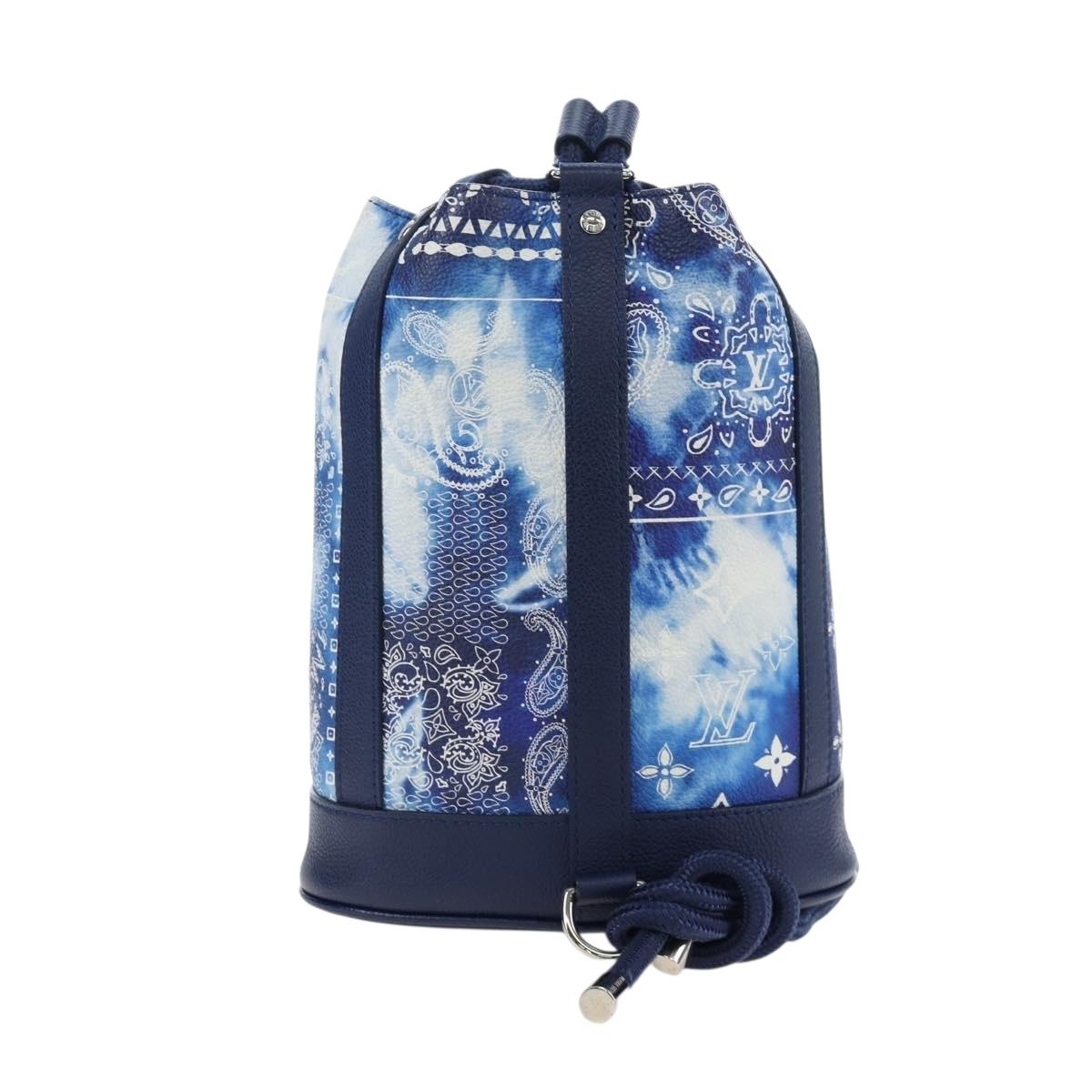 LOUIS VUITTON Monogram Bandana Randonnee PM Bag Blue M20562 LV Auth 195579M