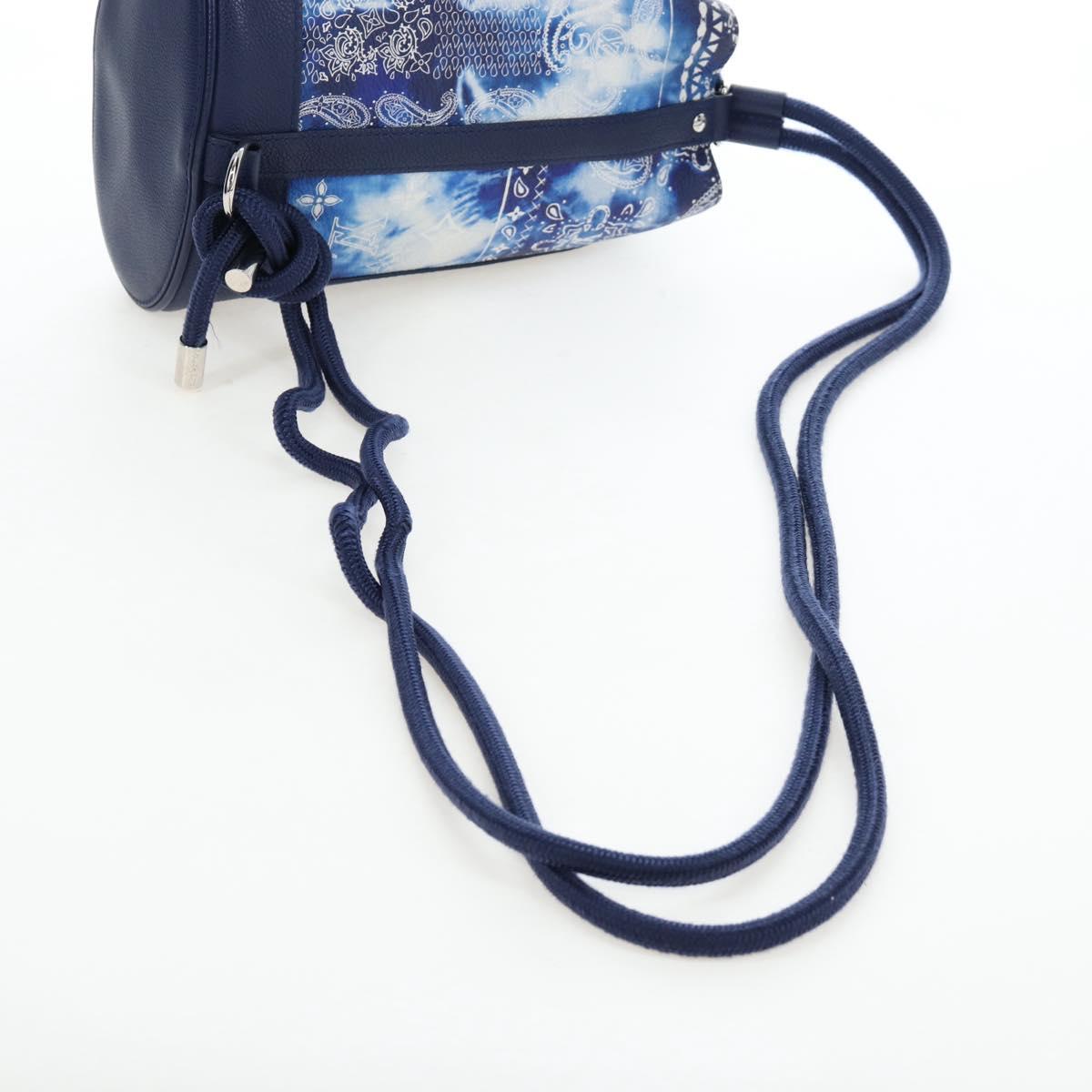 LOUIS VUITTON Monogram Bandana Randonnee PM Bag Blue M20562 LV Auth 195579M