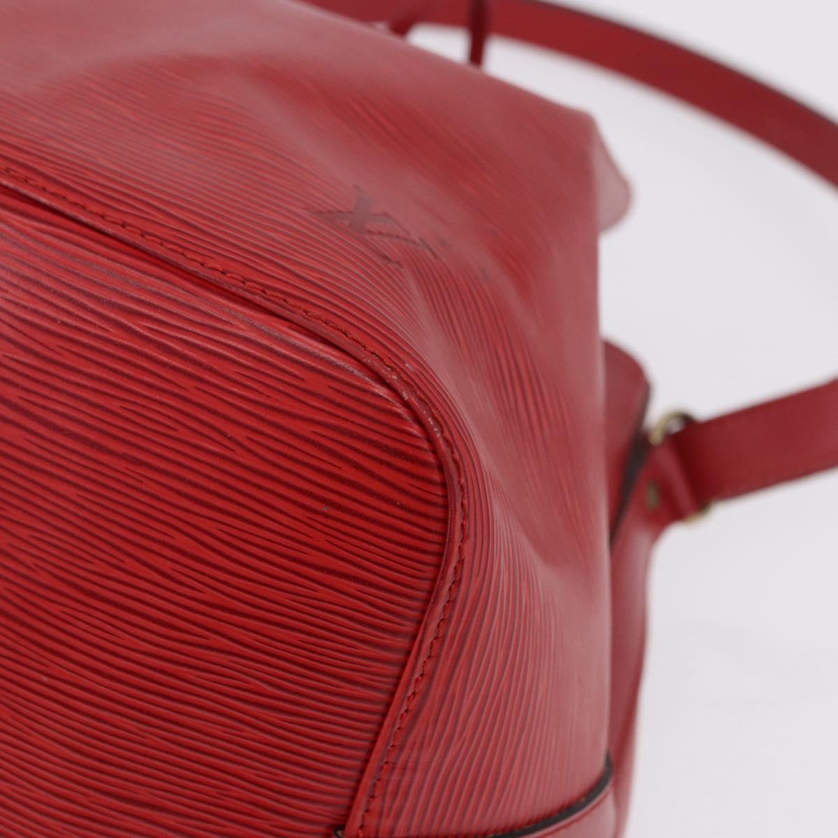 LOUIS VUITTON Epi Petit Noe Shoulder Bag Red M44107 LV Auth 195592A