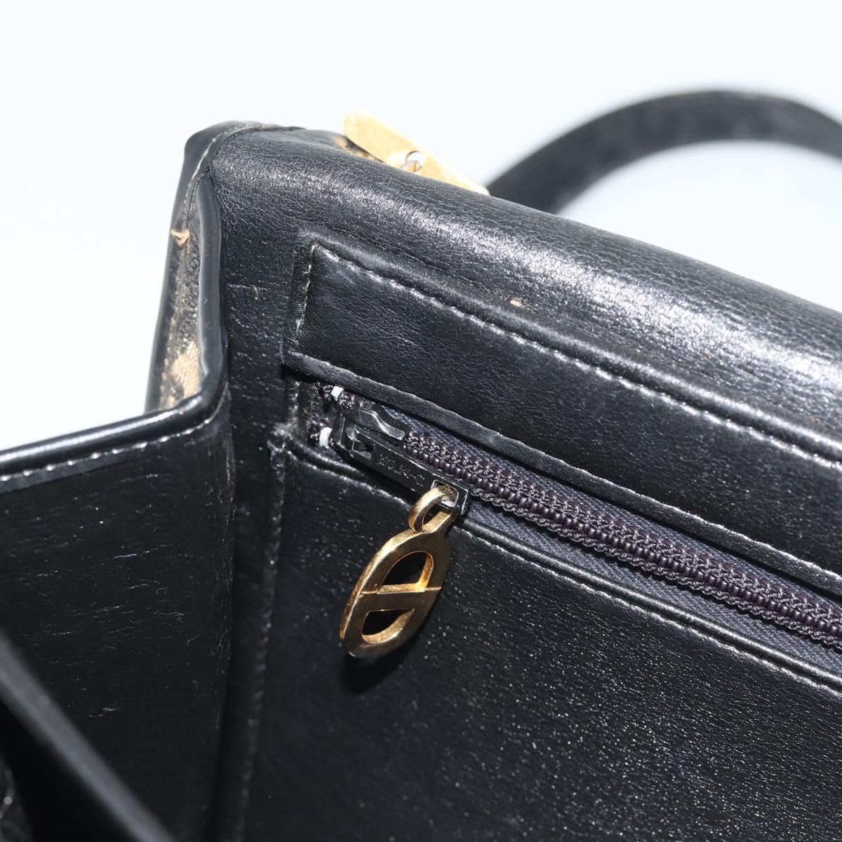 Christian Dior Trotter Canvas Shoulder Bag 2way Navy Gold Auth 195594A