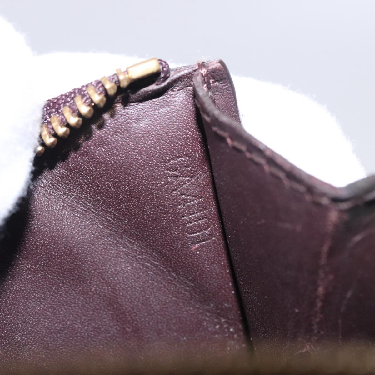 LOUIS VUITTON Monogram Vernis Pochette Cles NM Purse Amarante M93557 Auth 195596