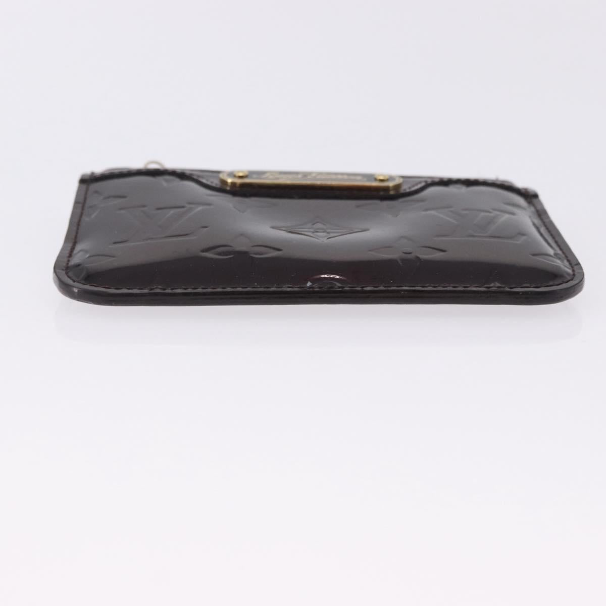 LOUIS VUITTON Monogram Vernis Pochette Cles NM Purse Amarante M93557 Auth 195596