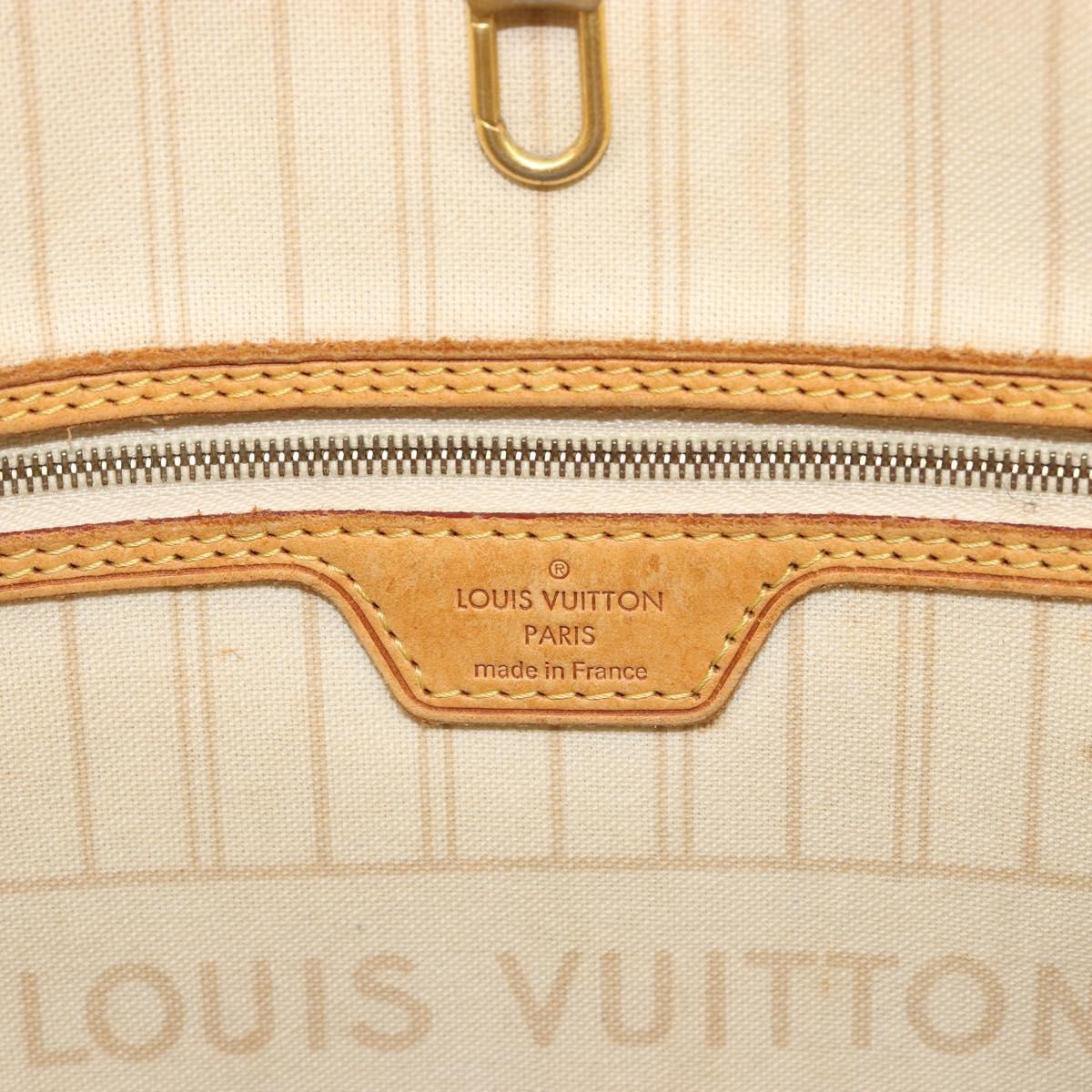 LOUIS VUITTON Damier Azur Neverfull MM Tote Bag N41605 LV Auth 195607