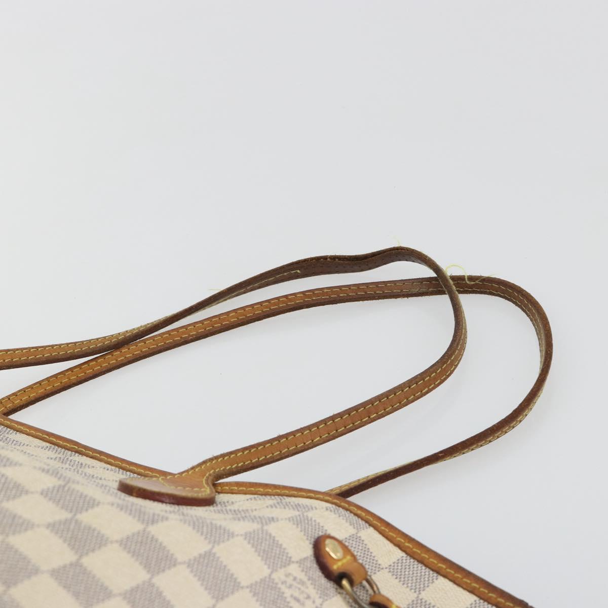 LOUIS VUITTON Damier Azur Neverfull MM Tote Bag N41605 LV Auth 195607
