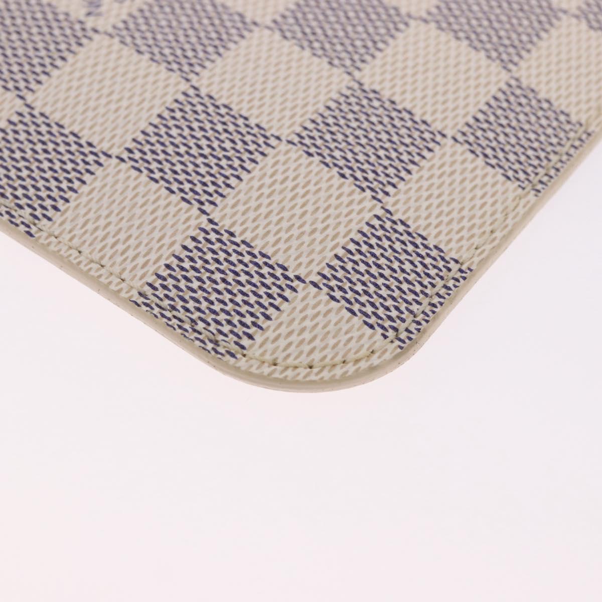 LOUIS VUITTON Damier Azur Neverfull MM Pouch Pouch LV Auth 195608V