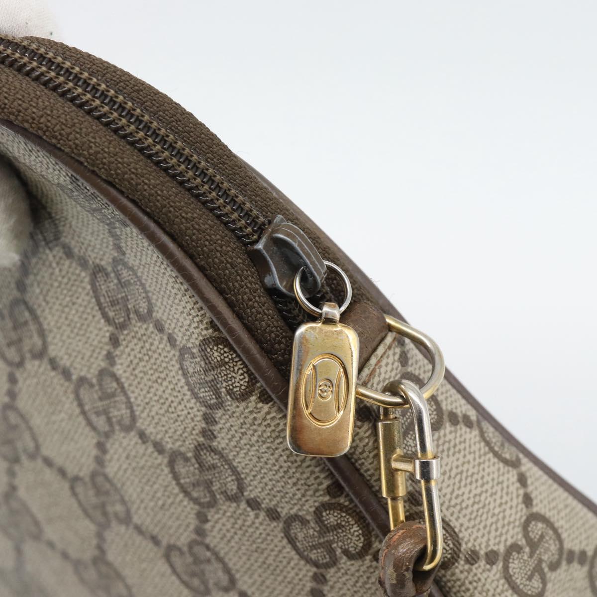 GUCCI GG Supreme Shoulder Bag PVC Beige Gold 89 02 068 Auth 195612