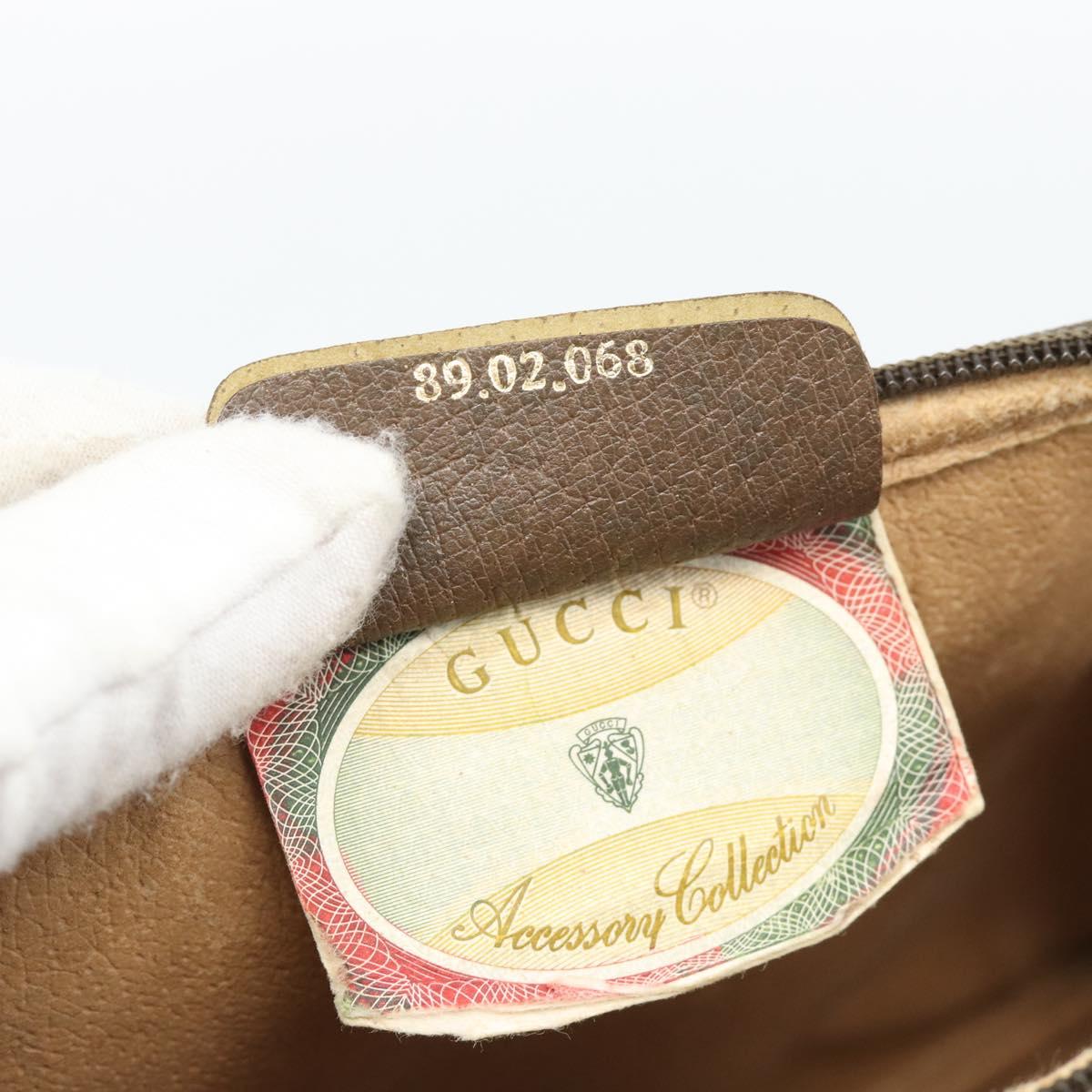GUCCI GG Supreme Shoulder Bag PVC Beige Gold 89 02 068 Auth 195612