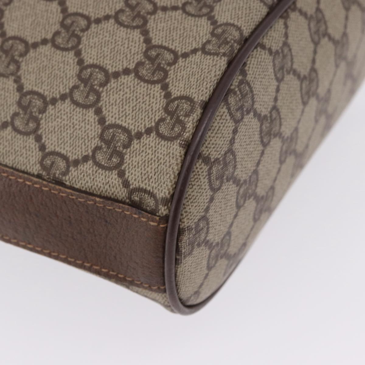 GUCCI GG Supreme Shoulder Bag PVC Beige Gold 001 115 6179 Auth 195630