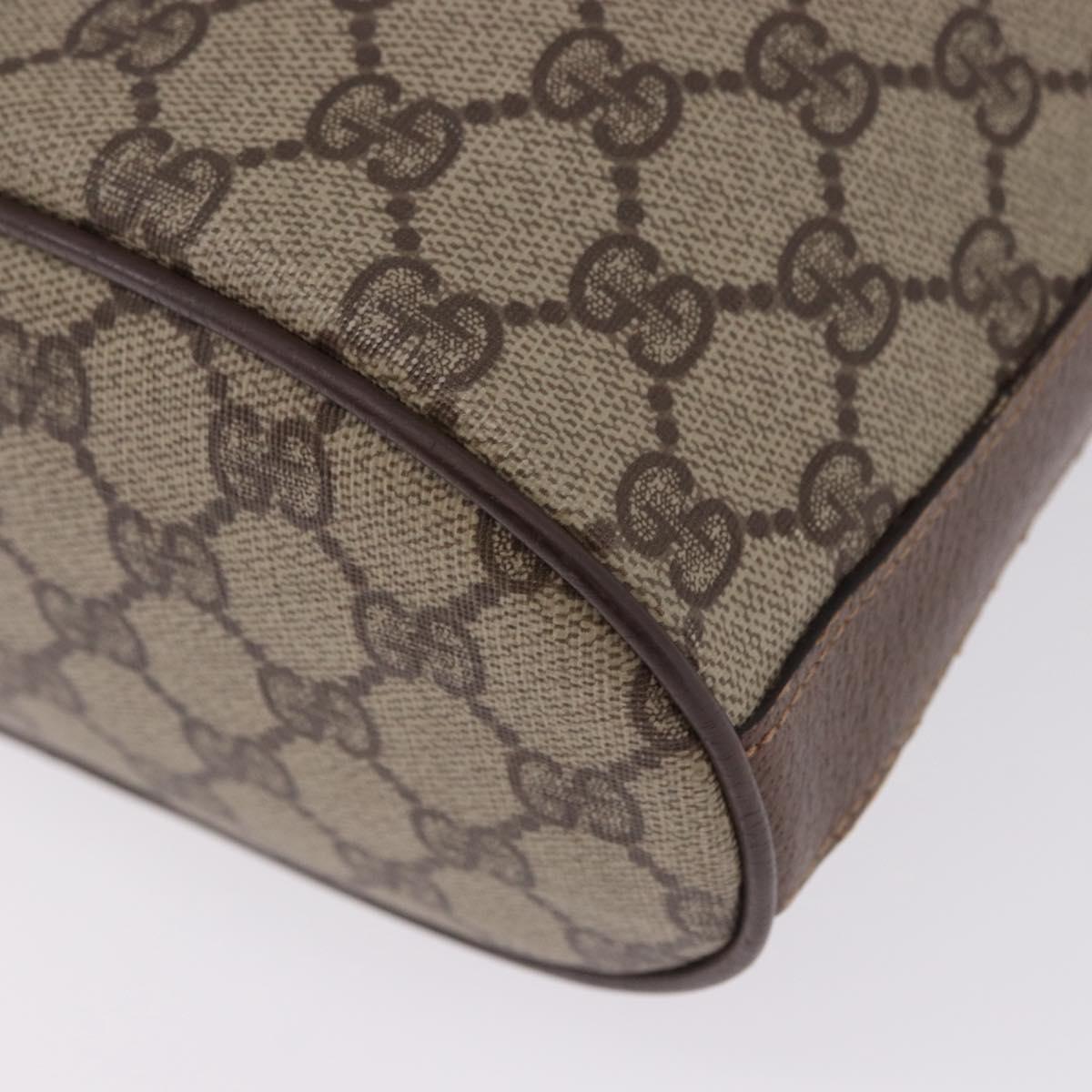 GUCCI GG Supreme Shoulder Bag PVC Beige Gold 001 115 6179 Auth 195630