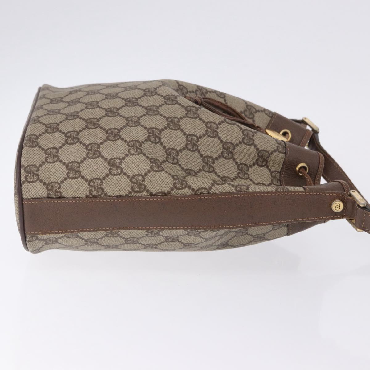 GUCCI GG Supreme Shoulder Bag PVC Beige Gold 001 115 6179 Auth 195630