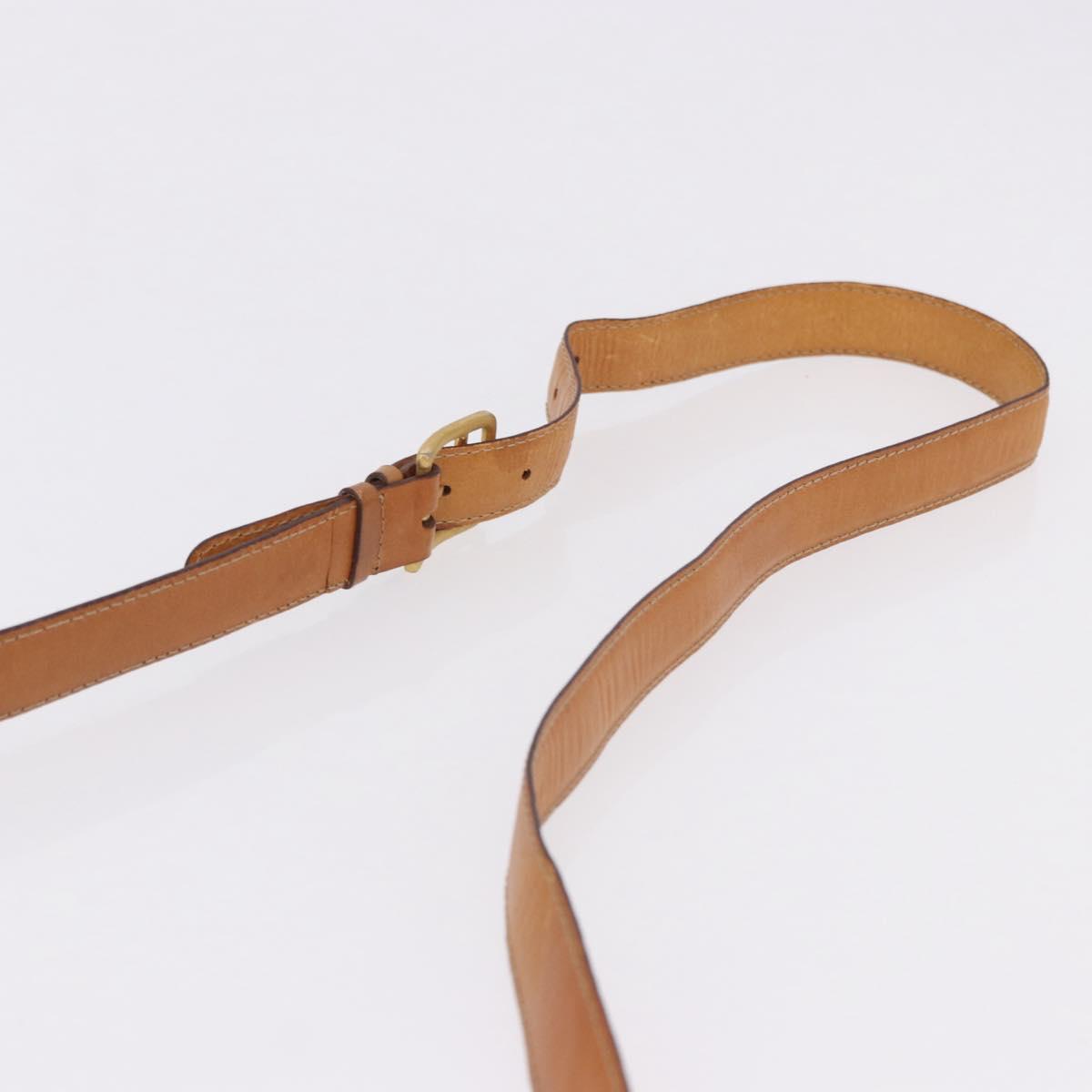 CELINE Macadam Canvas Shoulder Bag PVC Beige Gold Auth 195634