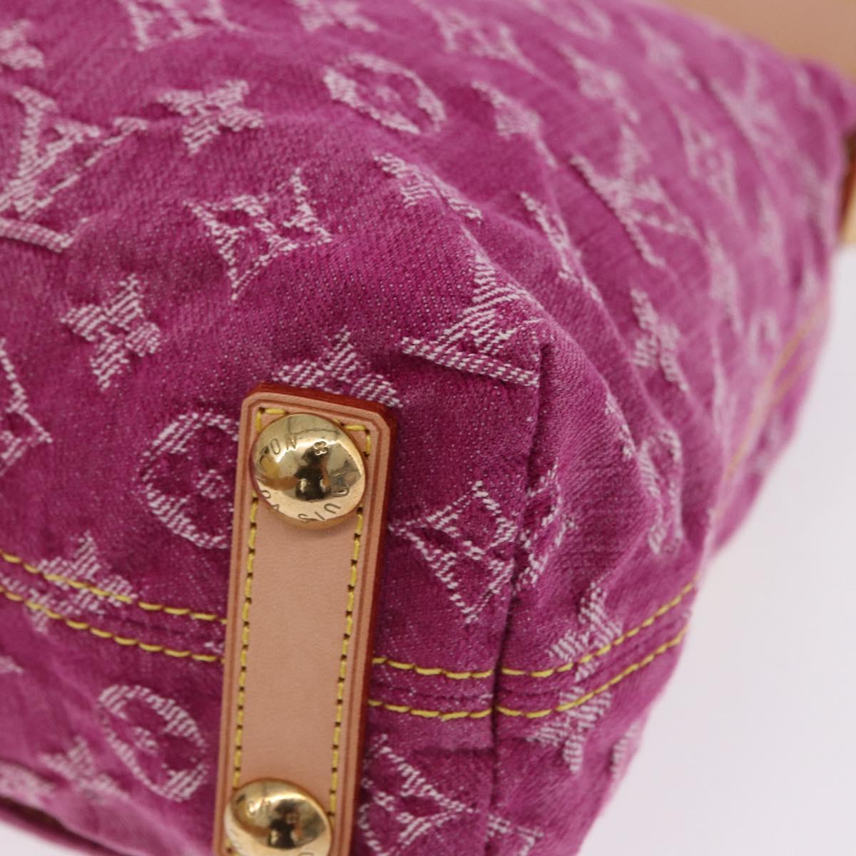 LOUIS VUITTON Monogram Denim Buggy PM Shoulder Bag Pink M95216 LV Auth 195638SAM
