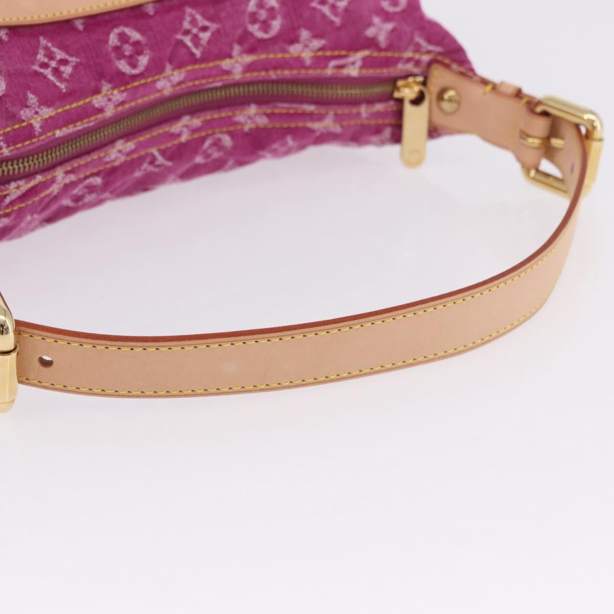 LOUIS VUITTON Monogram Denim Buggy PM Shoulder Bag Pink M95216 LV Auth 195638SAM