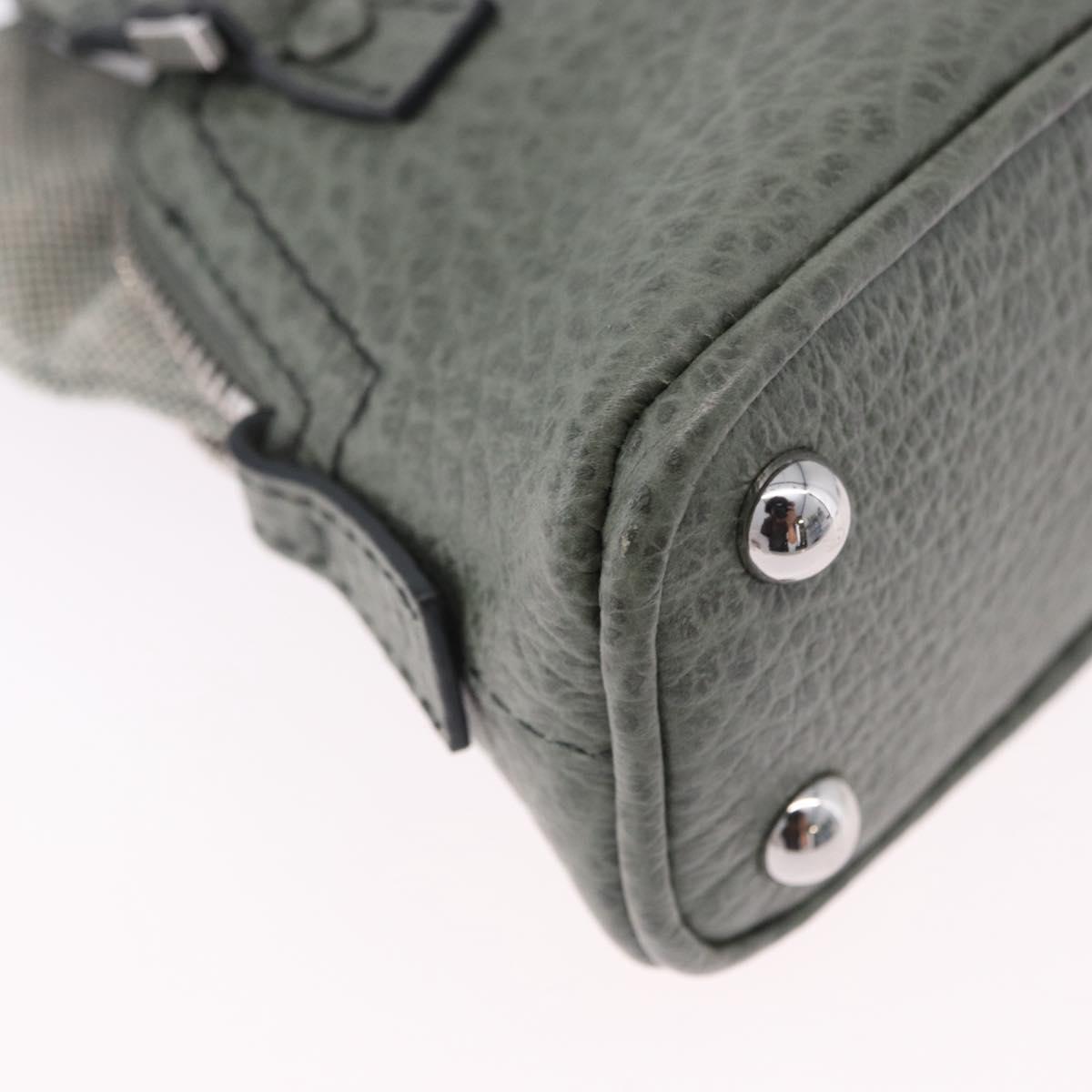 Maison Margiela 5AC 2way Mini Bag Hand Leather Gray Silver Auth 195644M