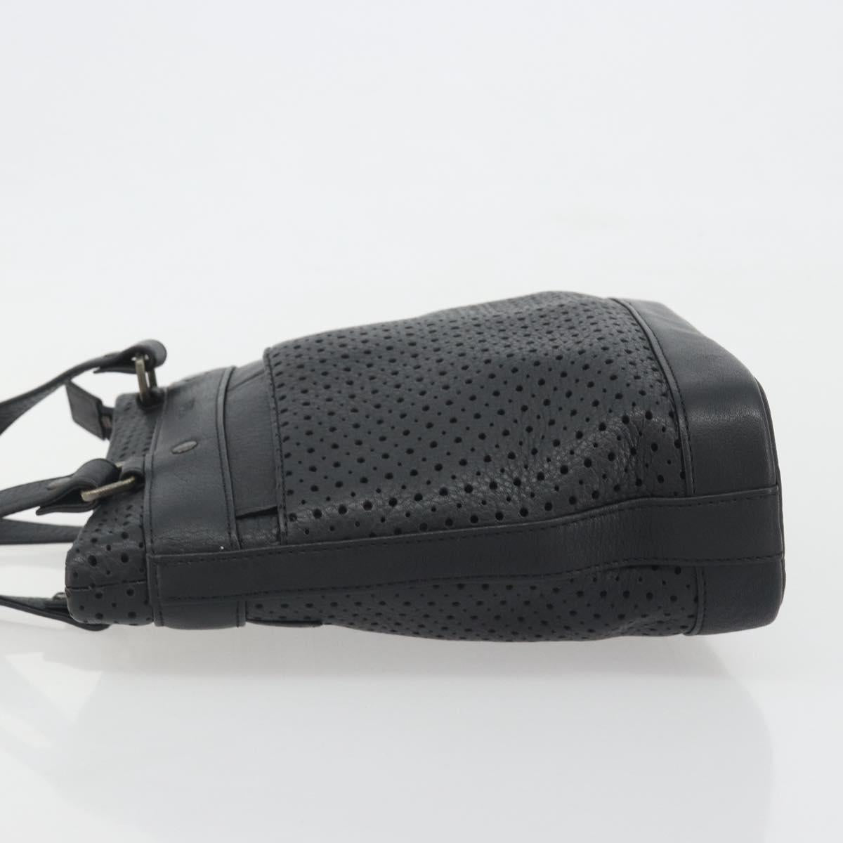 Chloe Hand Bag Leather Black Auth 195646A