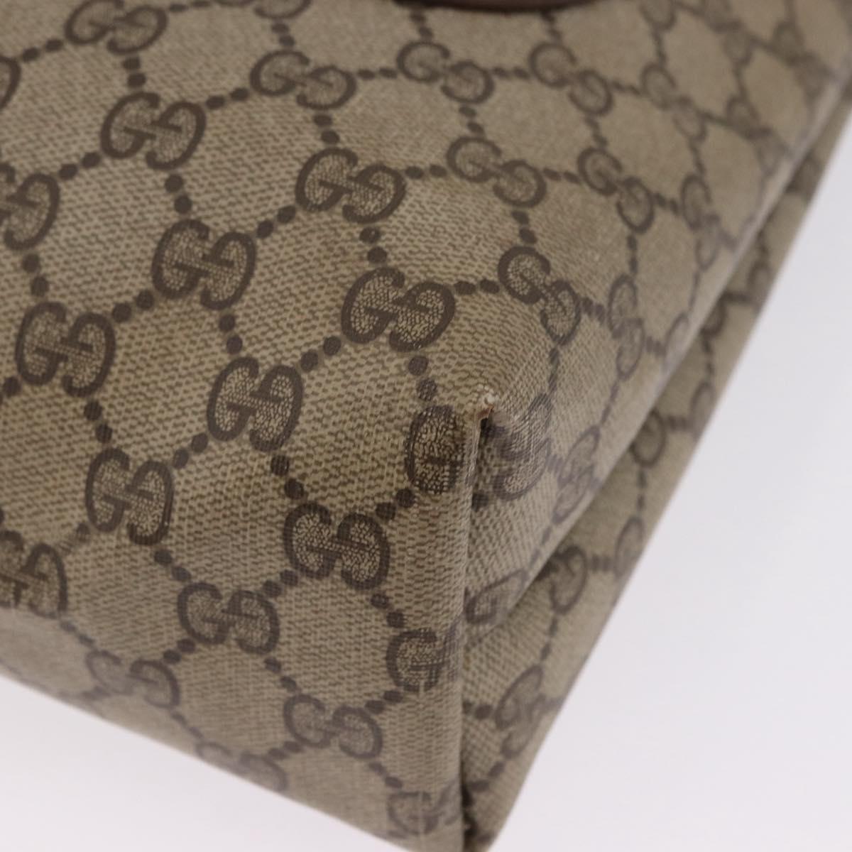 GUCCI GG Supreme Web Sherry Line Tote Bag PVC Beige 39 02 003 Auth 195656