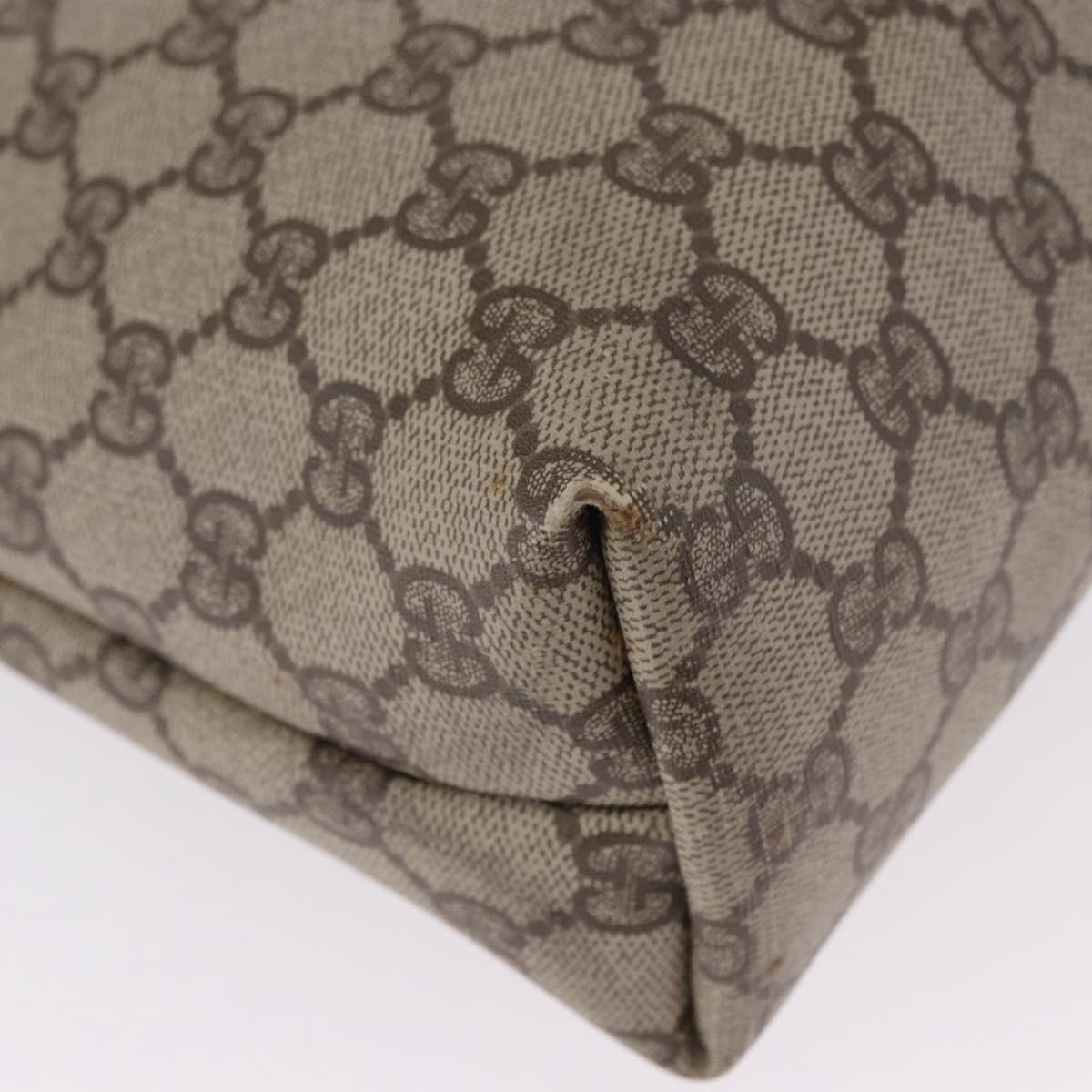 GUCCI GG Supreme Tote Bag PVC Beige Gold 002 39 6130 Auth 195657