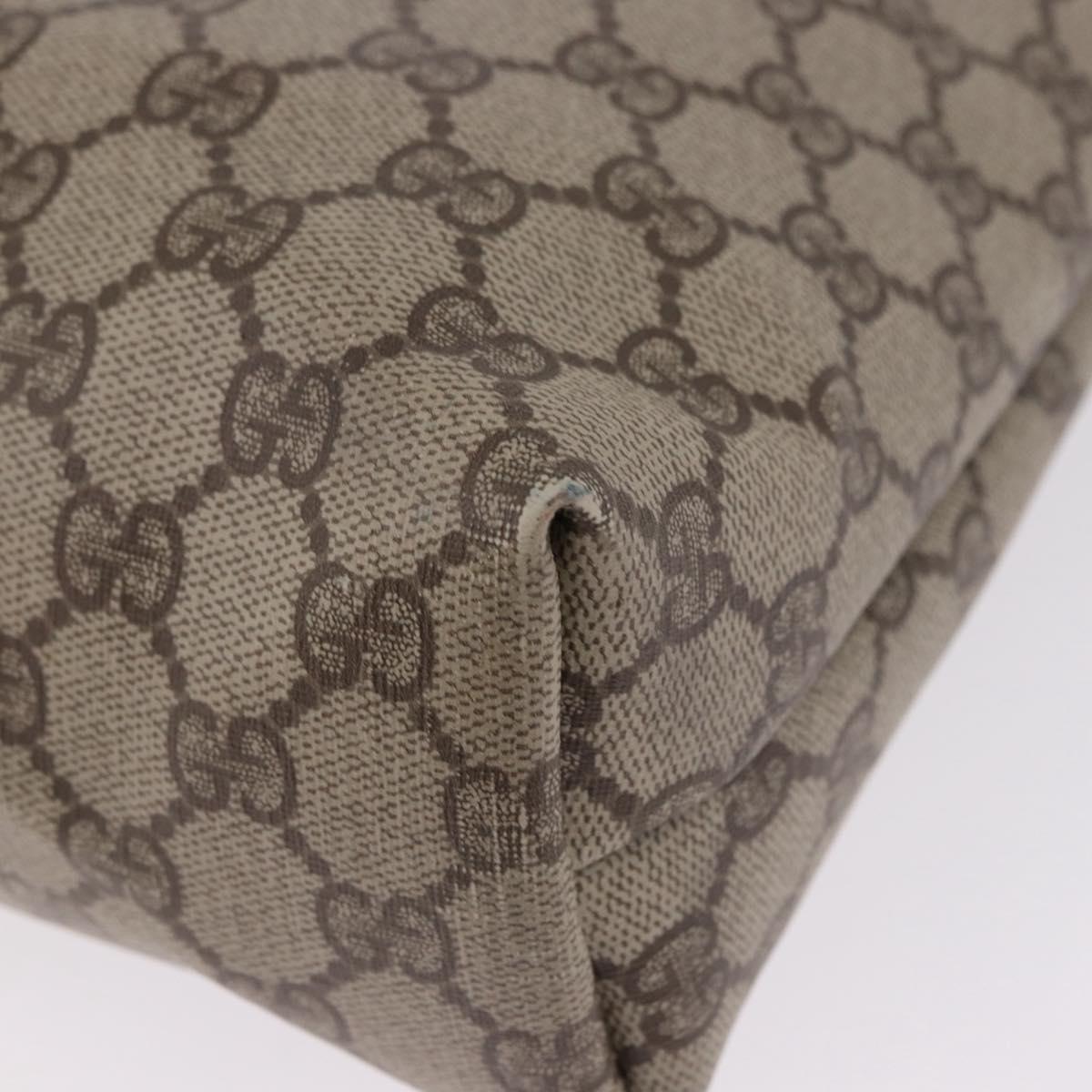 GUCCI GG Supreme Tote Bag PVC Beige Gold 002 39 6130 Auth 195657